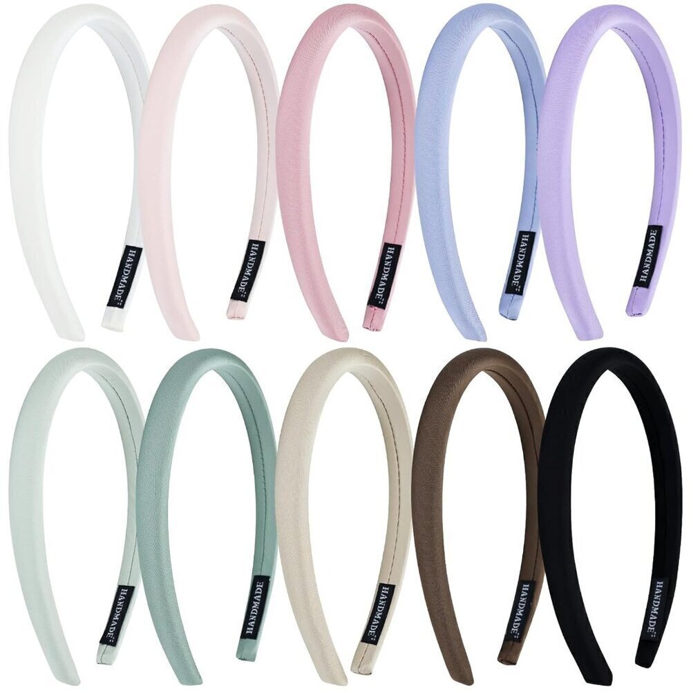 10 Pieces Super Soft & Comfortable Sponge Padded Headbands Hair Bands Hoops Acce